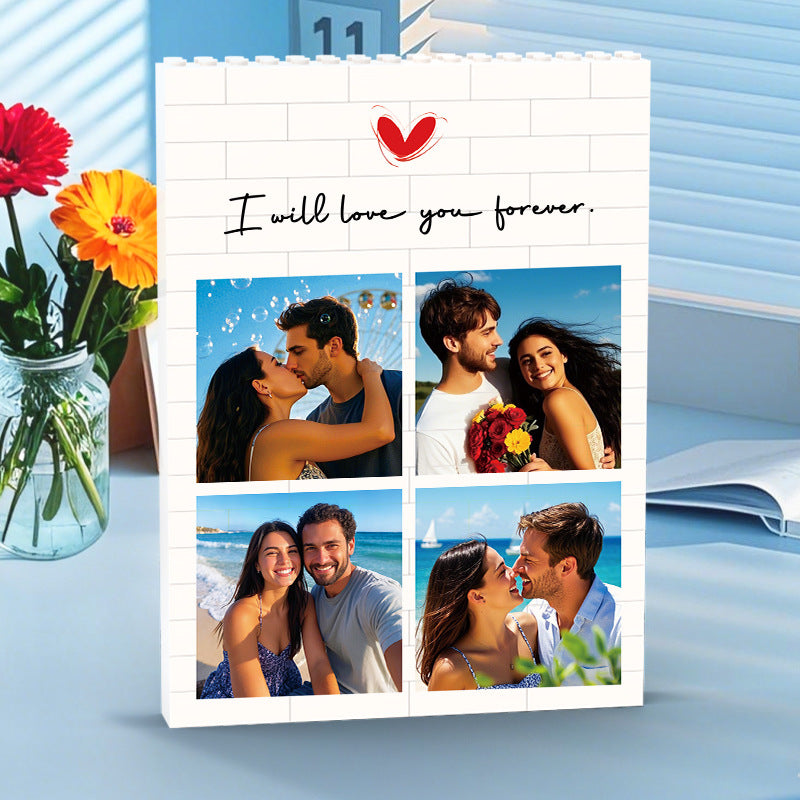 Collage Family Custom Brick Photo Frame