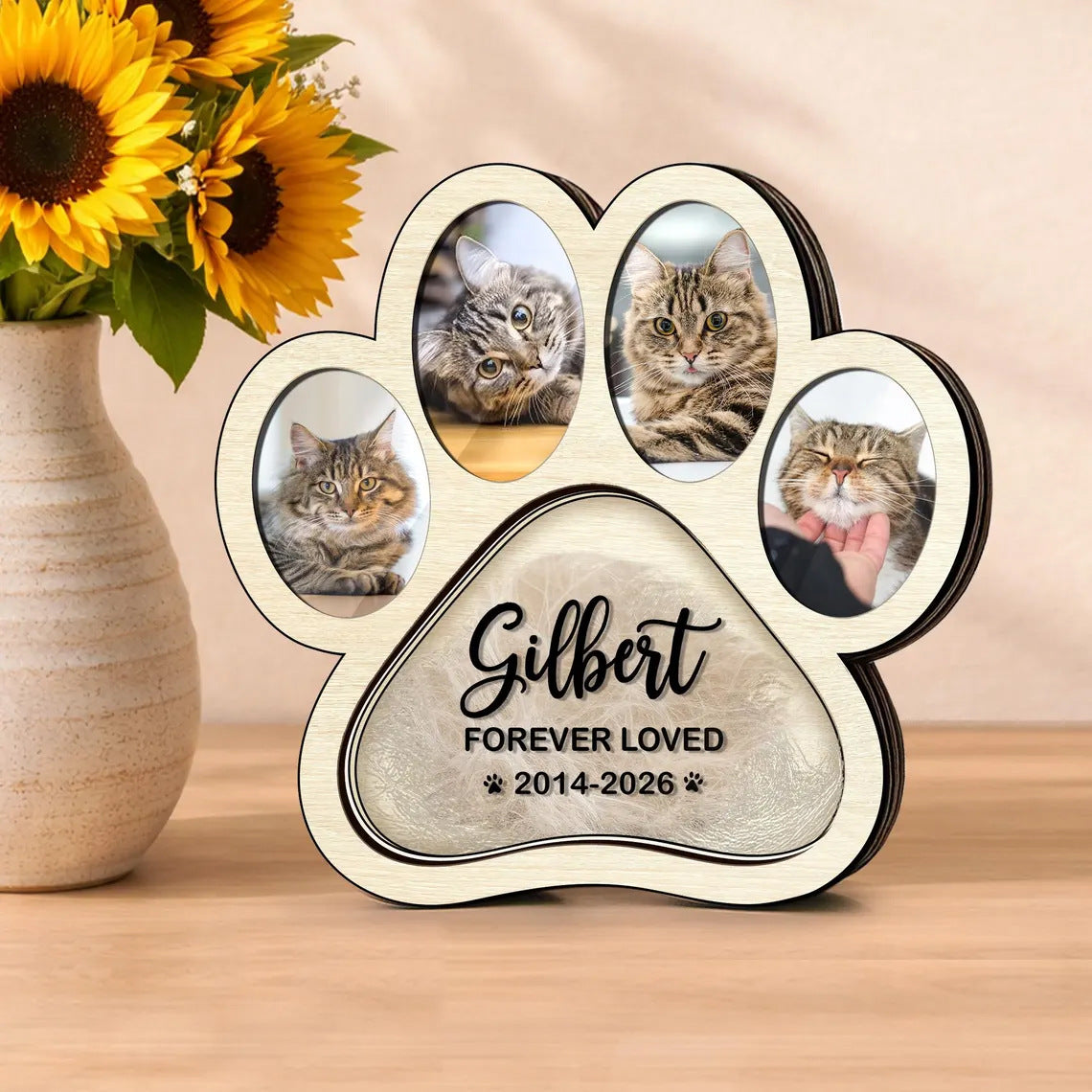 pet memorial wooden frame
