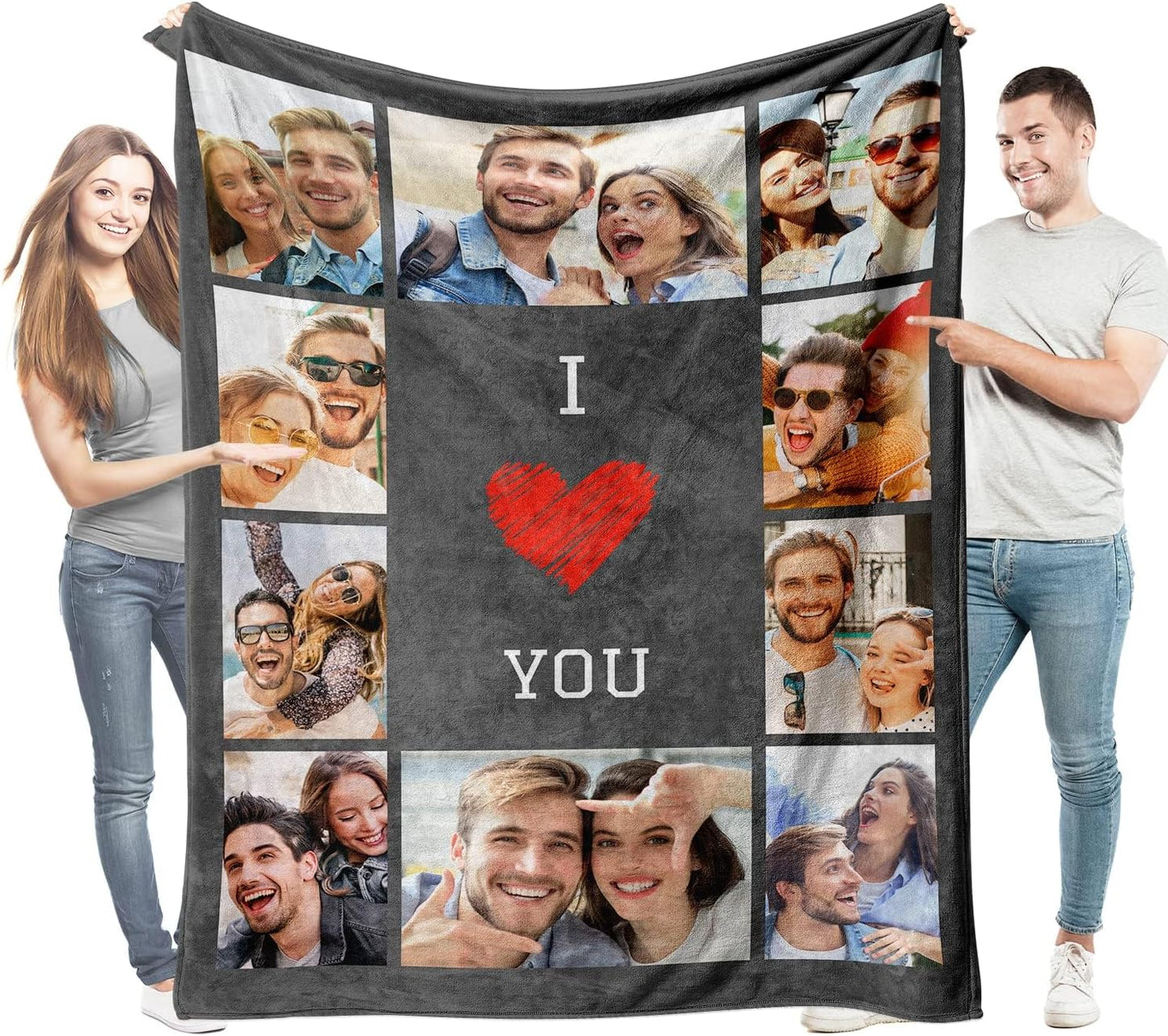 Custom Blankets with Photos Text Personalized Blanket Soft Flannel