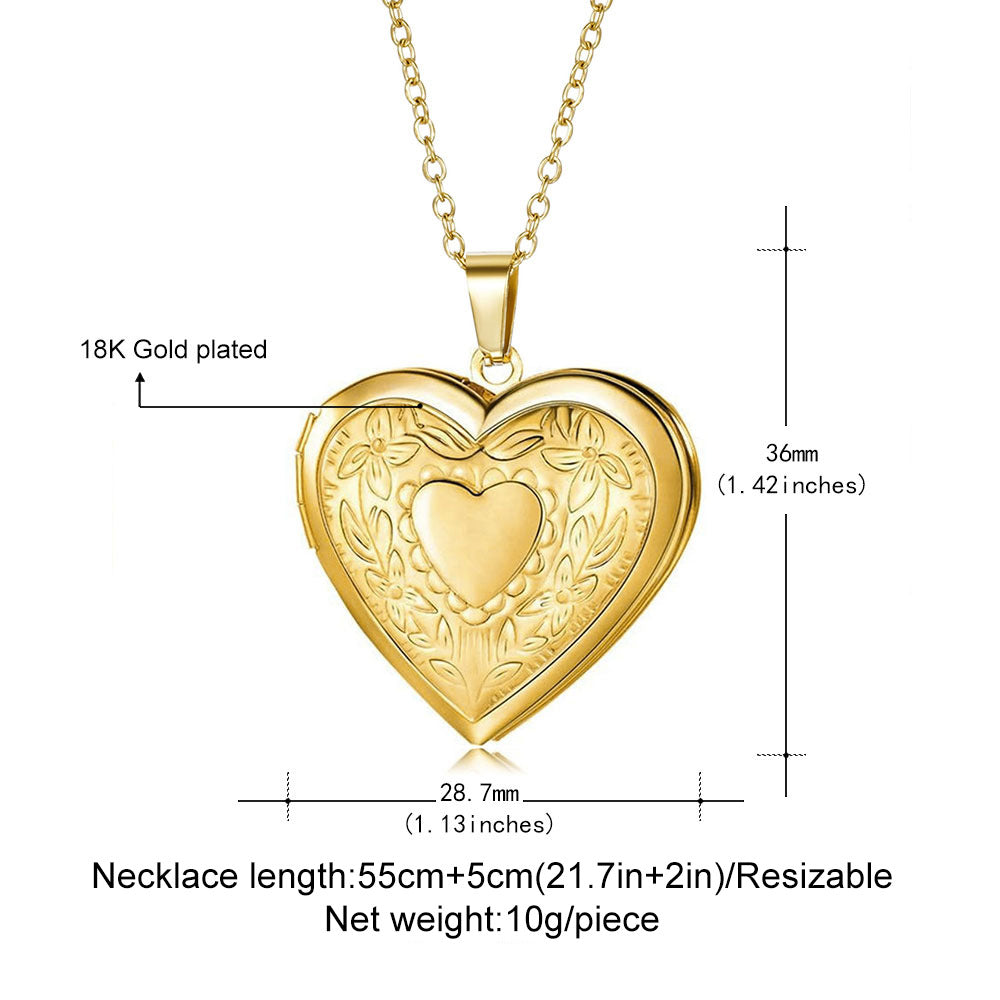Women Photo Locket Necklace