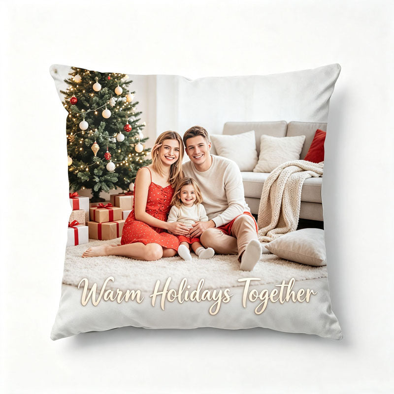 Custom Pillow with Picture & Text, Two-Sides Velvet（Optional Pillow Insert)