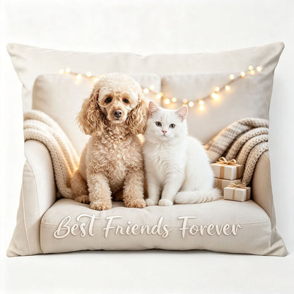 Custom Pillow with Picture & Text, Two-Sides Velvet（Optional Pillow Insert)