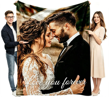 Custom Blankets with Photos Text Personalized Blanket Soft Flannel
