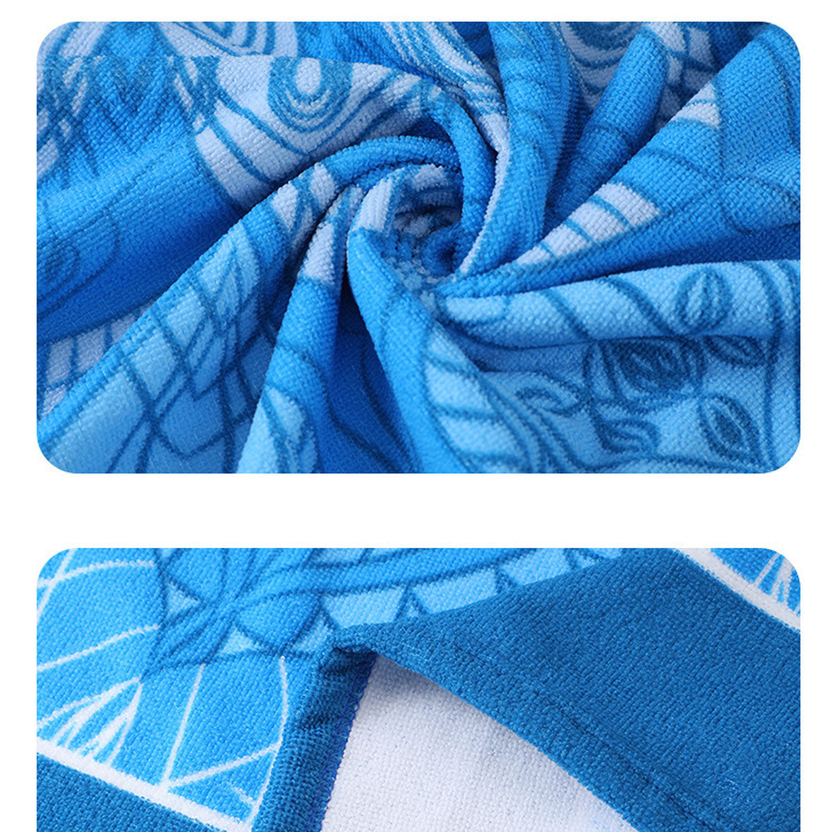 Personalized Mermaid Tail Beach Towel Custom Name Kids Microfiber Pool Towel