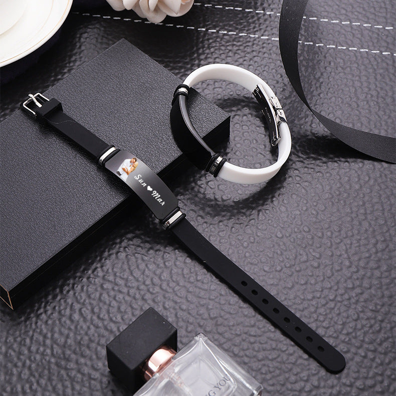 Silicone & Stainless Steel Wristband