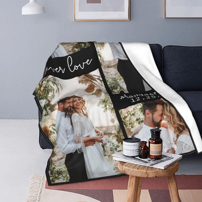 Custom Blankets with Photos Text Personalized Blanket Soft Flannel