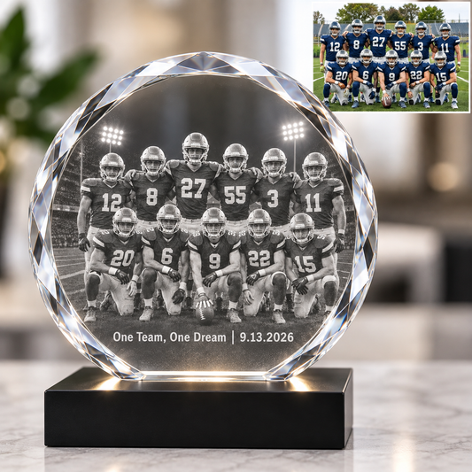3D Crystal Photo, Custom Glass 3D Laser Etched Picture Frame