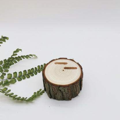 Personalized Wooden Ring Bearer Box Rustic Wood Slice Wedding Ring Holder