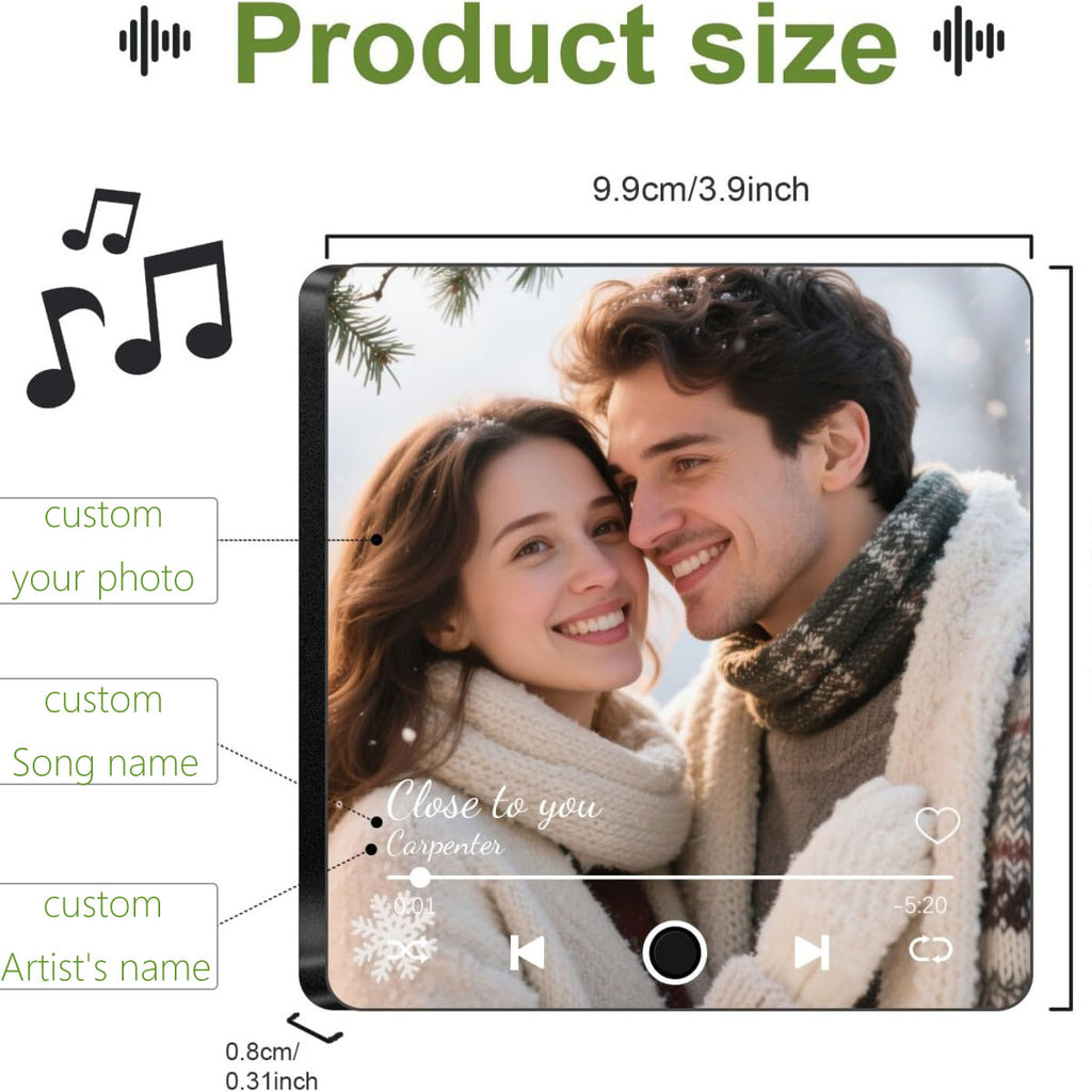 Custom Music Fridge Magnet with Photo