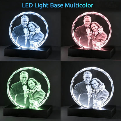 3D Crystal Photo, Custom Glass 3D Laser Etched Picture Frame