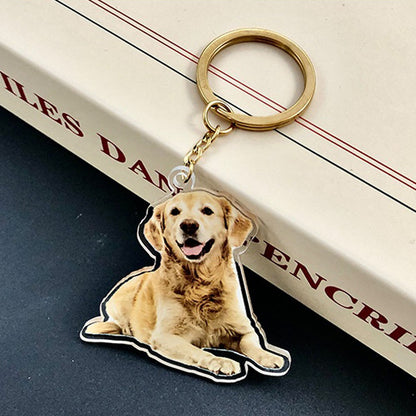 Custom Photo Acrylic Keychain, Personalized Picture Portrait Keyring