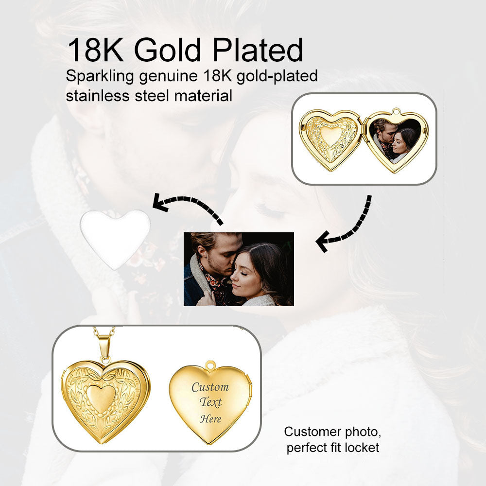 Women Photo Locket Necklace