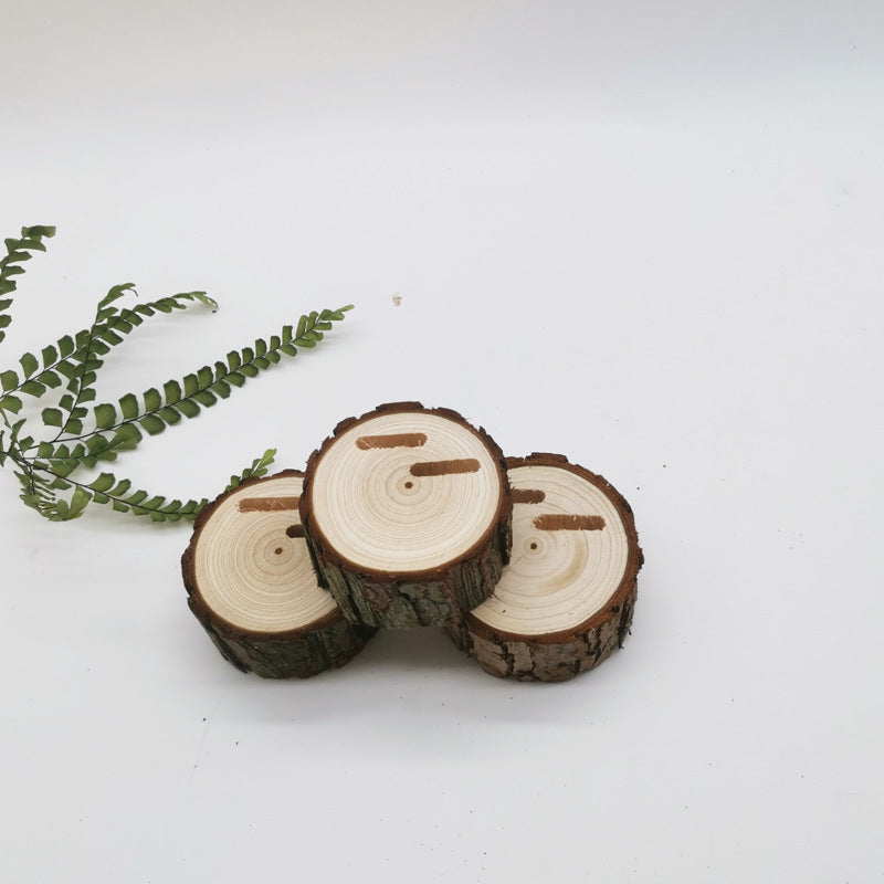 Personalized Wooden Ring Bearer Box Rustic Wood Slice Wedding Ring Holder