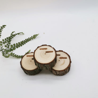 Personalized Wooden Ring Bearer Box Rustic Wood Slice Wedding Ring Holder