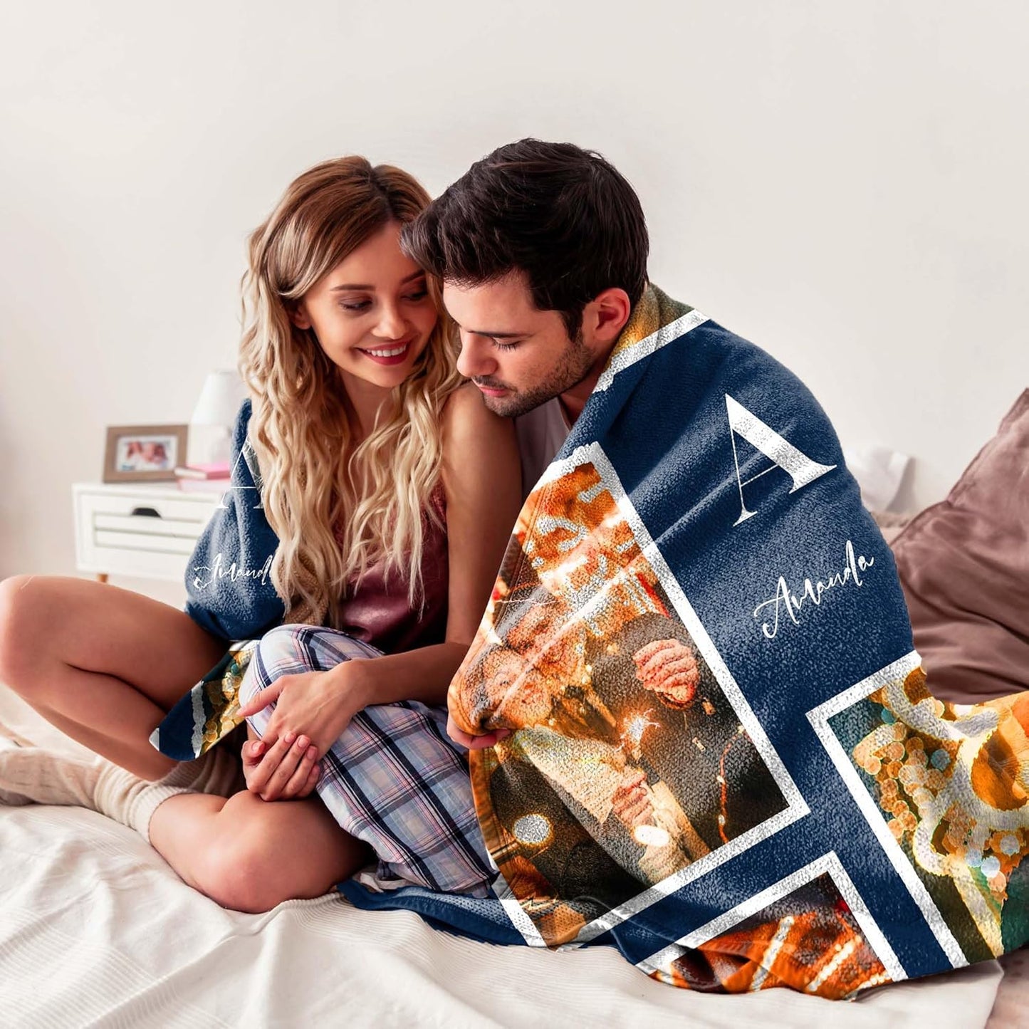Custom Blankets with Photos Text Personalized Blanket Soft Flannel
