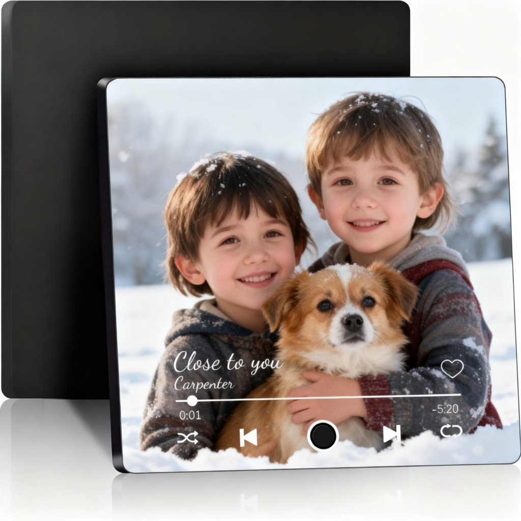 Custom Music Fridge Magnet with Photo