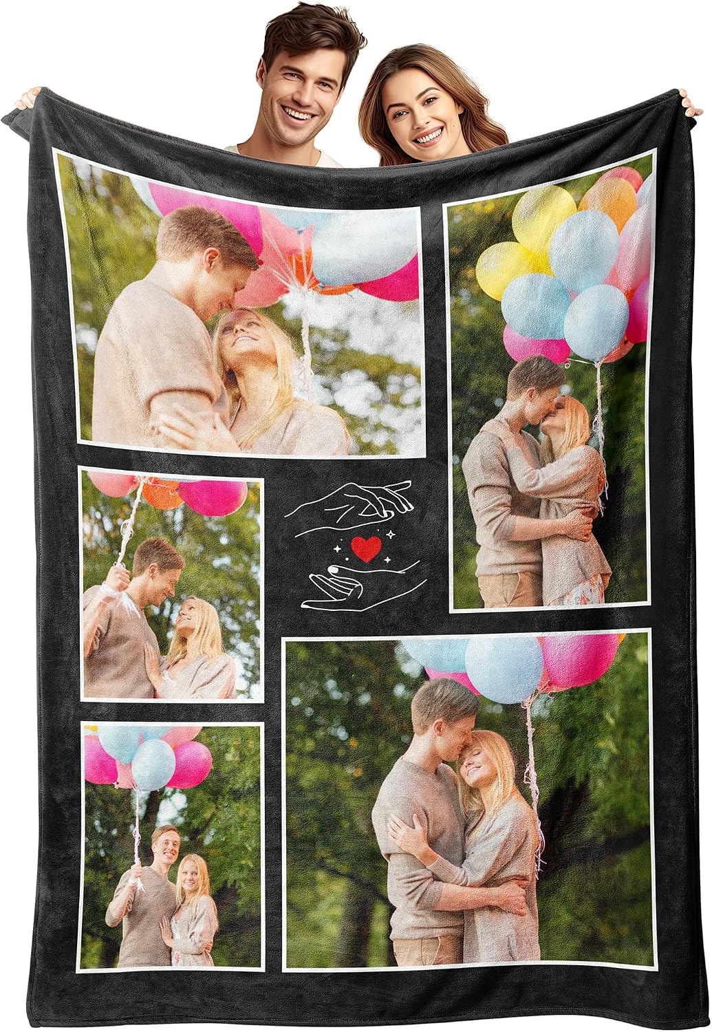 Custom Blankets with Photos Text Personalized Blanket Soft Flannel