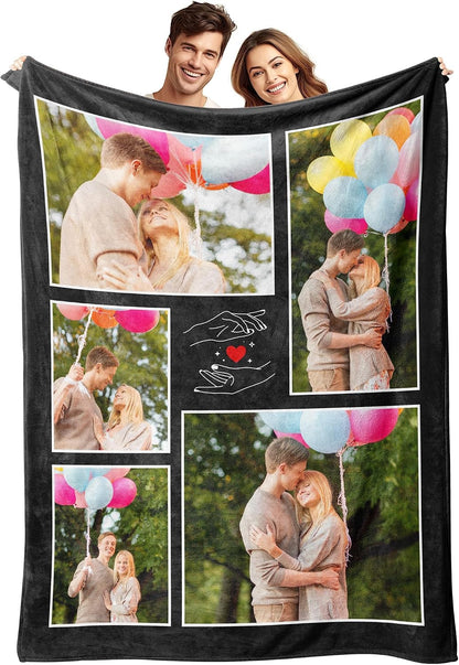 Custom Blankets with Photos Text Personalized Blanket Soft Flannel