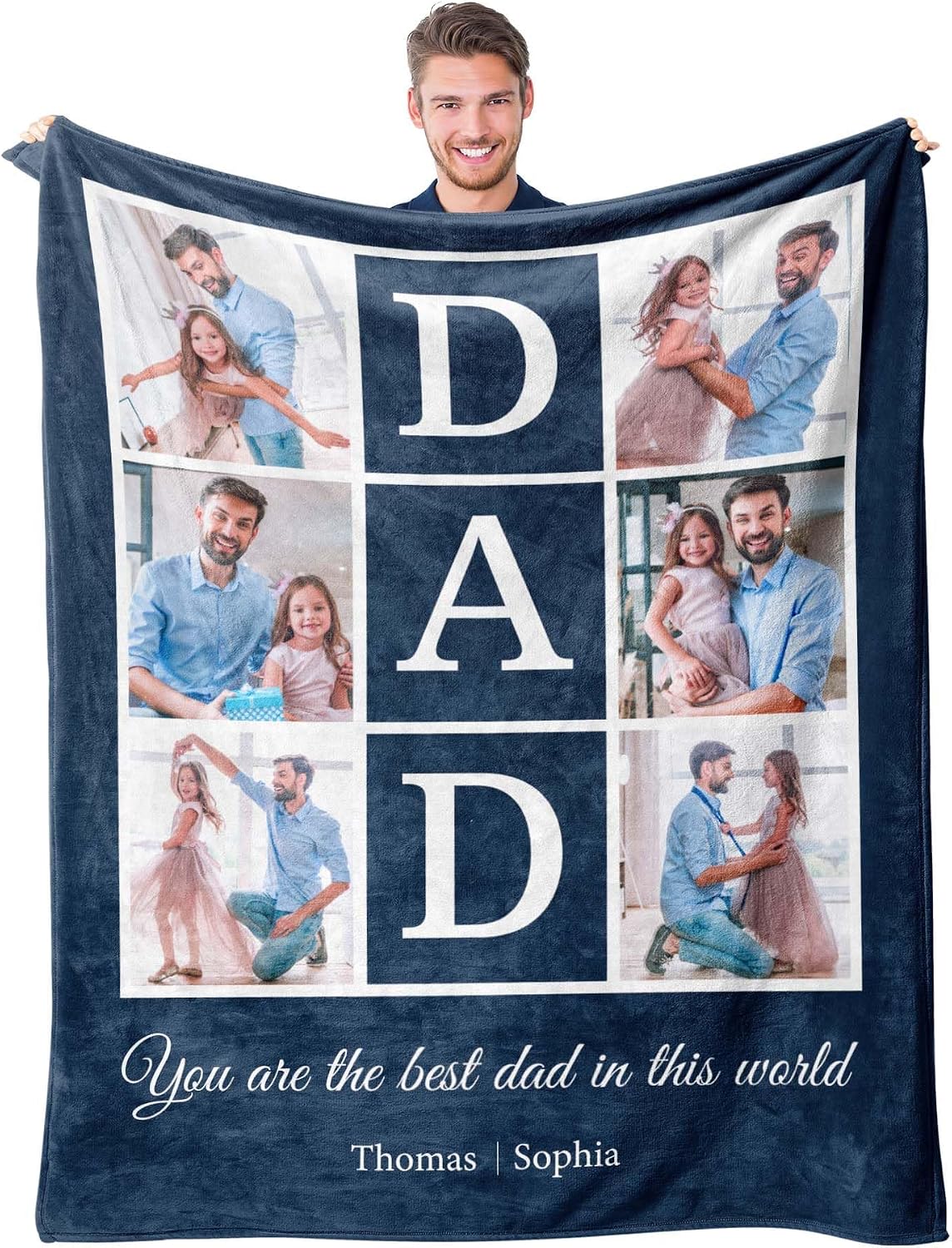 Custom Blankets with Photos Text Personalized Blanket Soft Flannel