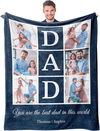 Custom Blankets with Photos Text Personalized Blanket Soft Flannel