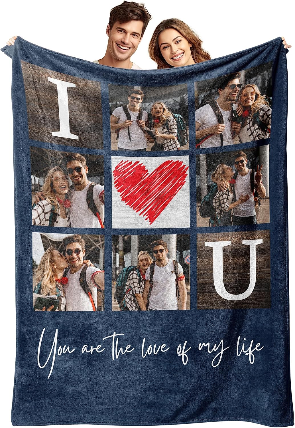 Custom Blankets with Photos Text Personalized Blanket Soft Flannel