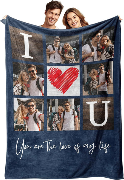 Custom Blankets with Photos Text Personalized Blanket Soft Flannel