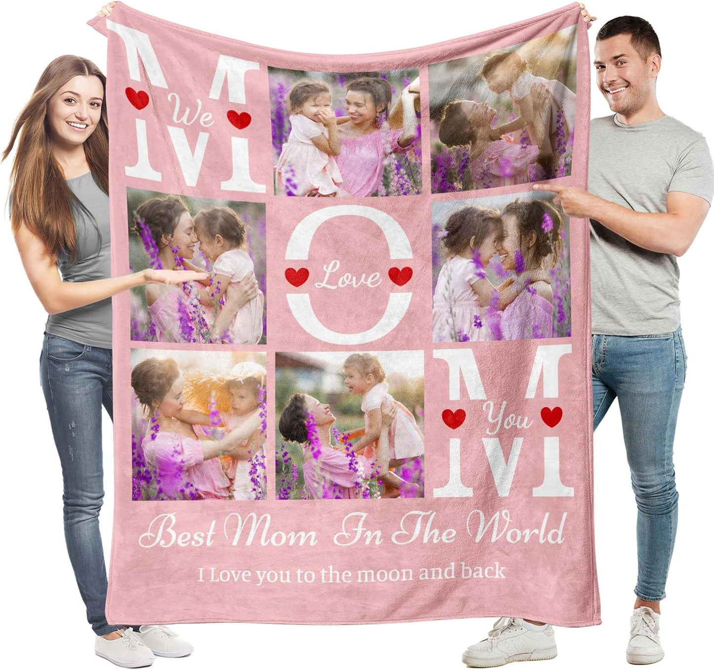 Custom Blankets with Photos Text Personalized Blanket Soft Flannel