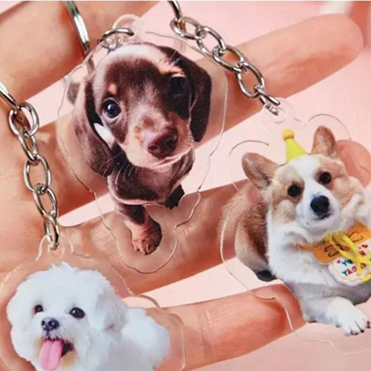 Custom Photo Acrylic Keychain, Personalized Picture Portrait Keyring