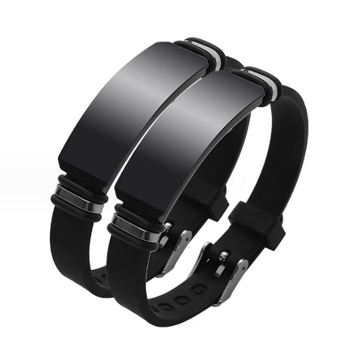 Silicone & Stainless Steel Wristband