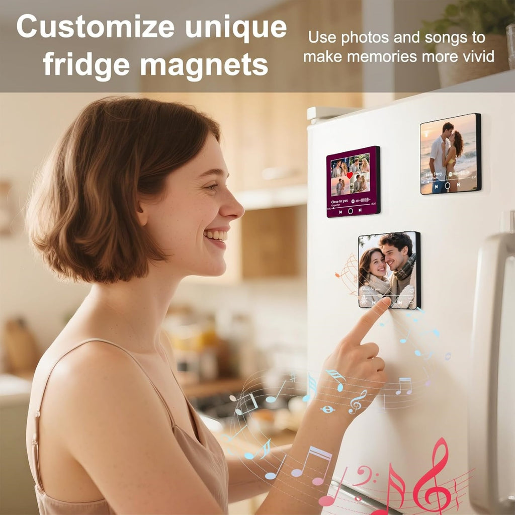 Custom Music Fridge Magnet with Photo