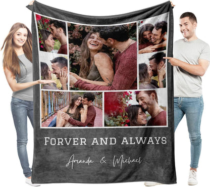 Custom Blankets with Photos Text Personalized Blanket Soft Flannel