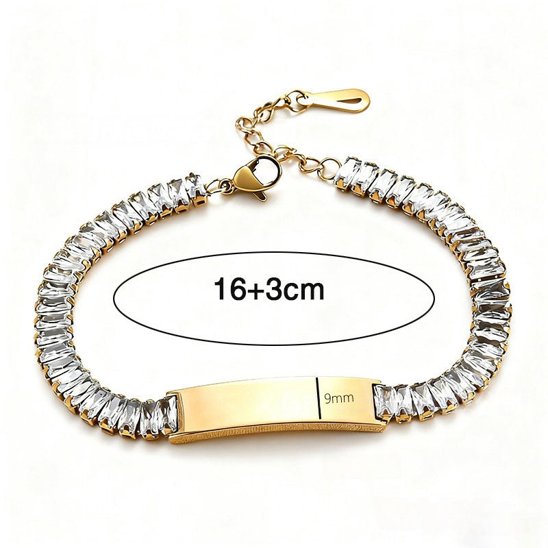 Zirconia Name Bracelet