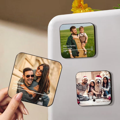 Custom Music Fridge Magnet with Photo