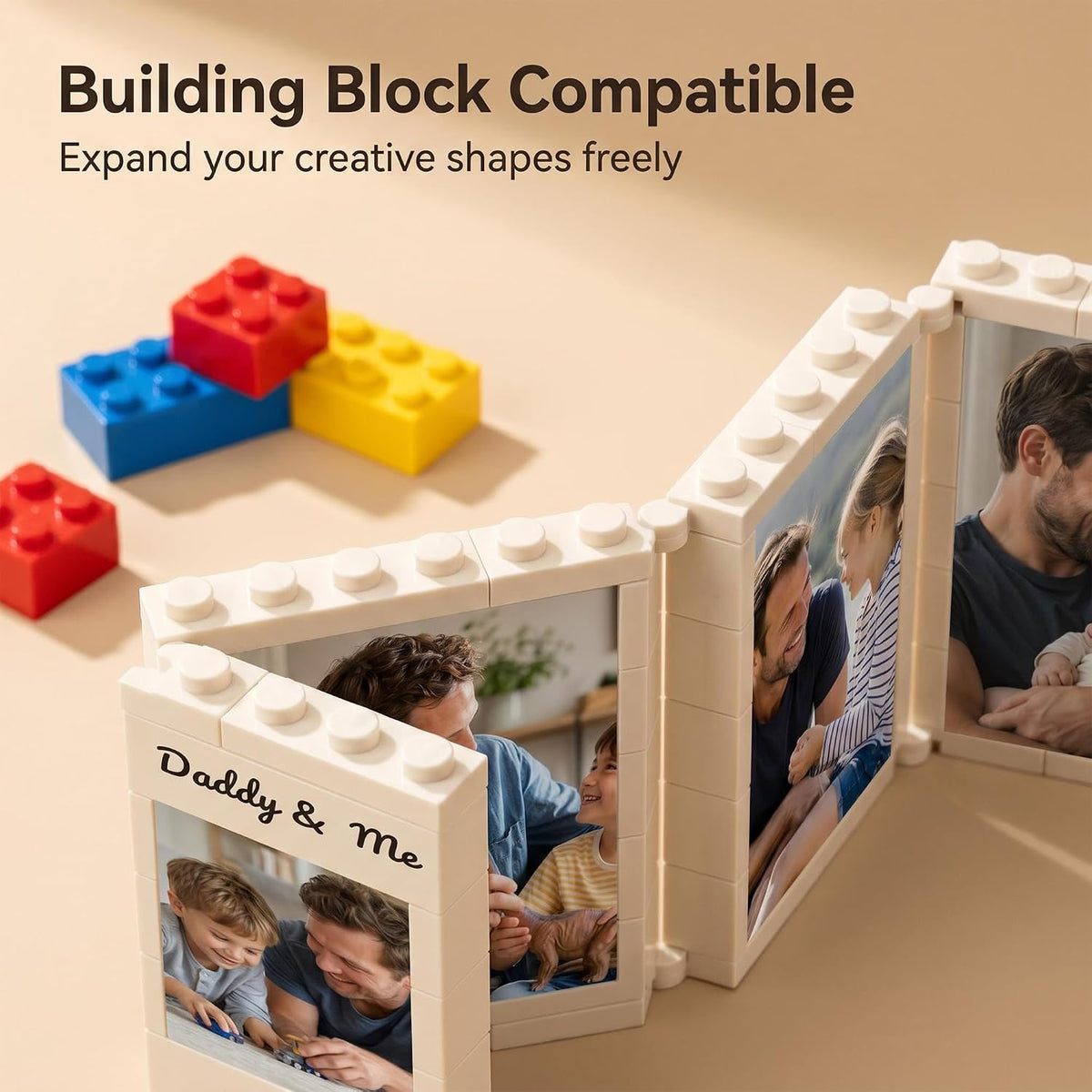 Extendable Compatible Building Block Photo Frame