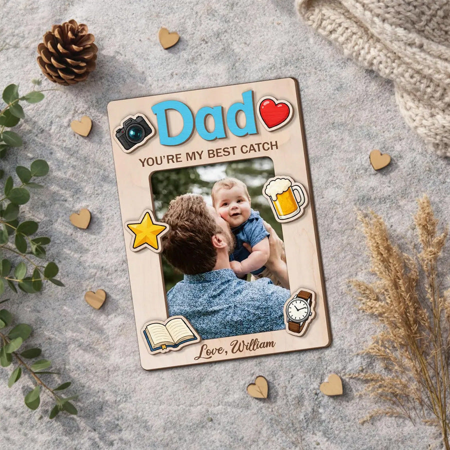 personalized dad photo frame