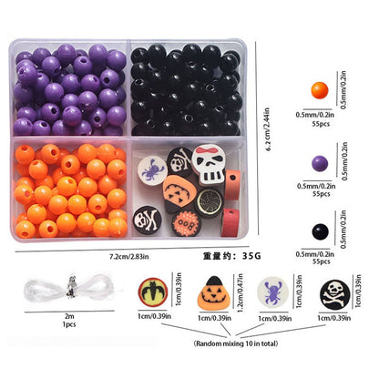 Assorted Halloween themed charms including pumpkin, skull, ghost and spider for DIY jewelry making