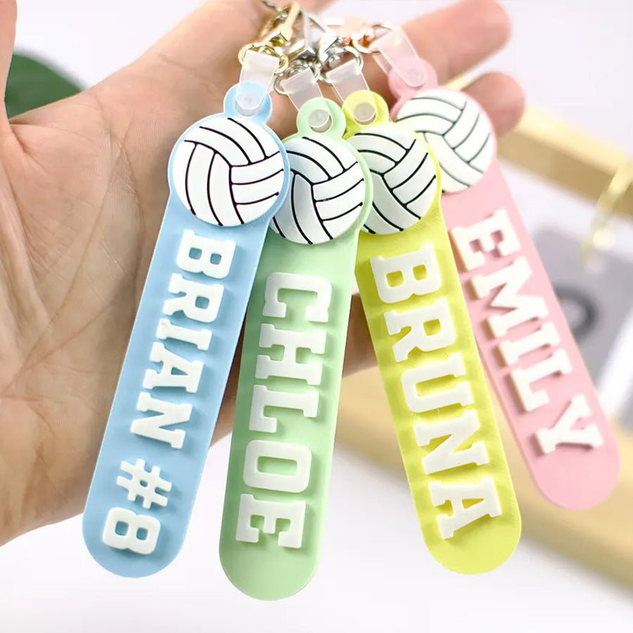 personalized-volleyball-keychain-multi-colors-team-gift