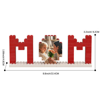 MOM Letter Brick Photo Frame Size