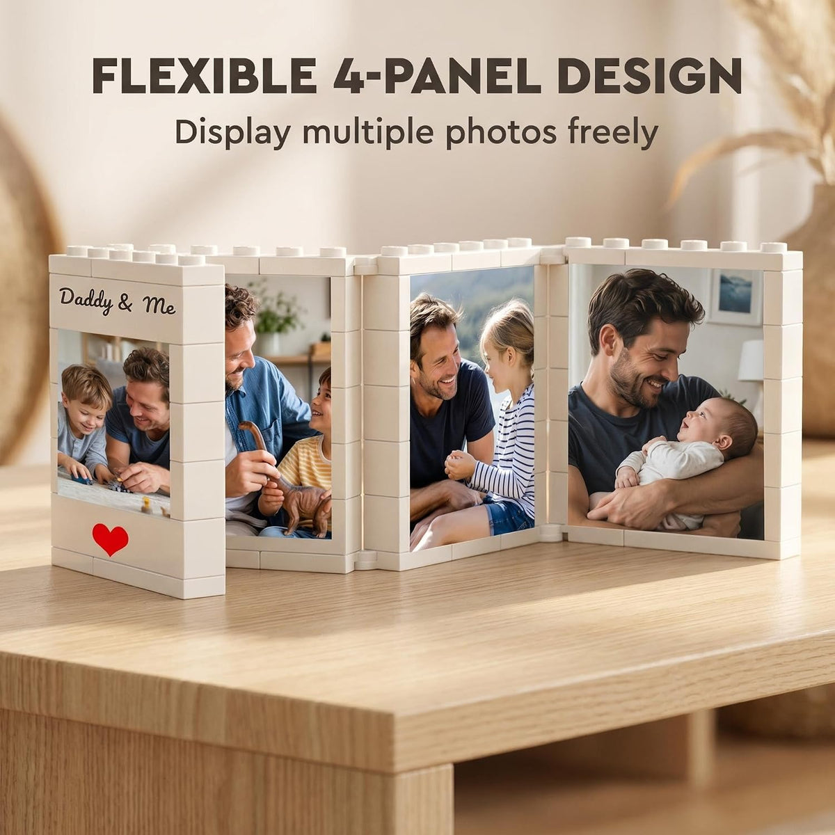 Multi Panel Personalized Family Brick Photo Frame