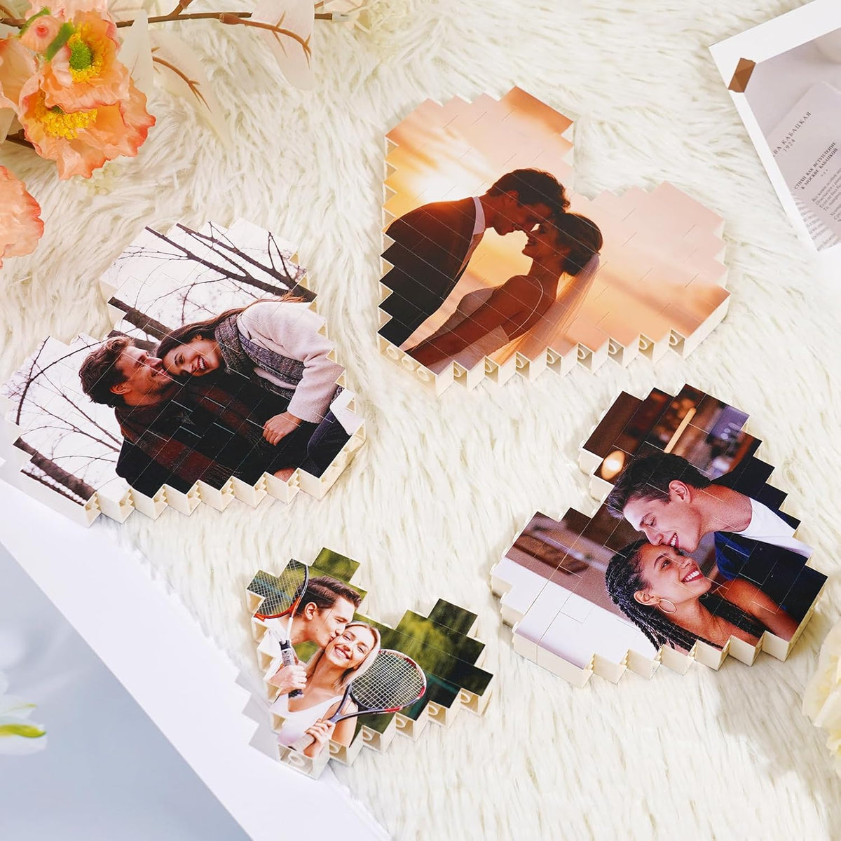 Various Custom Heart Building Block Photo
