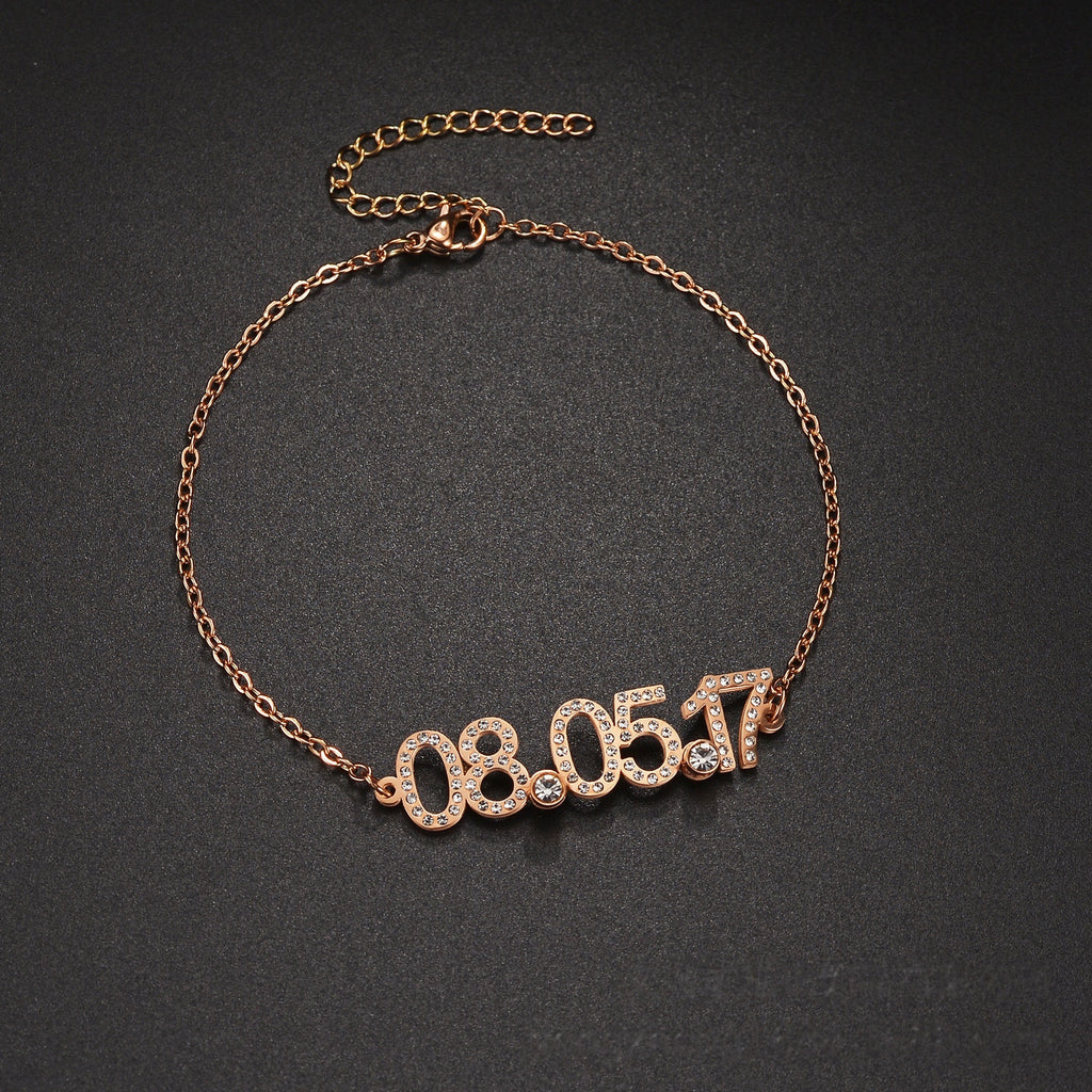 Number Zirconia Bracelet