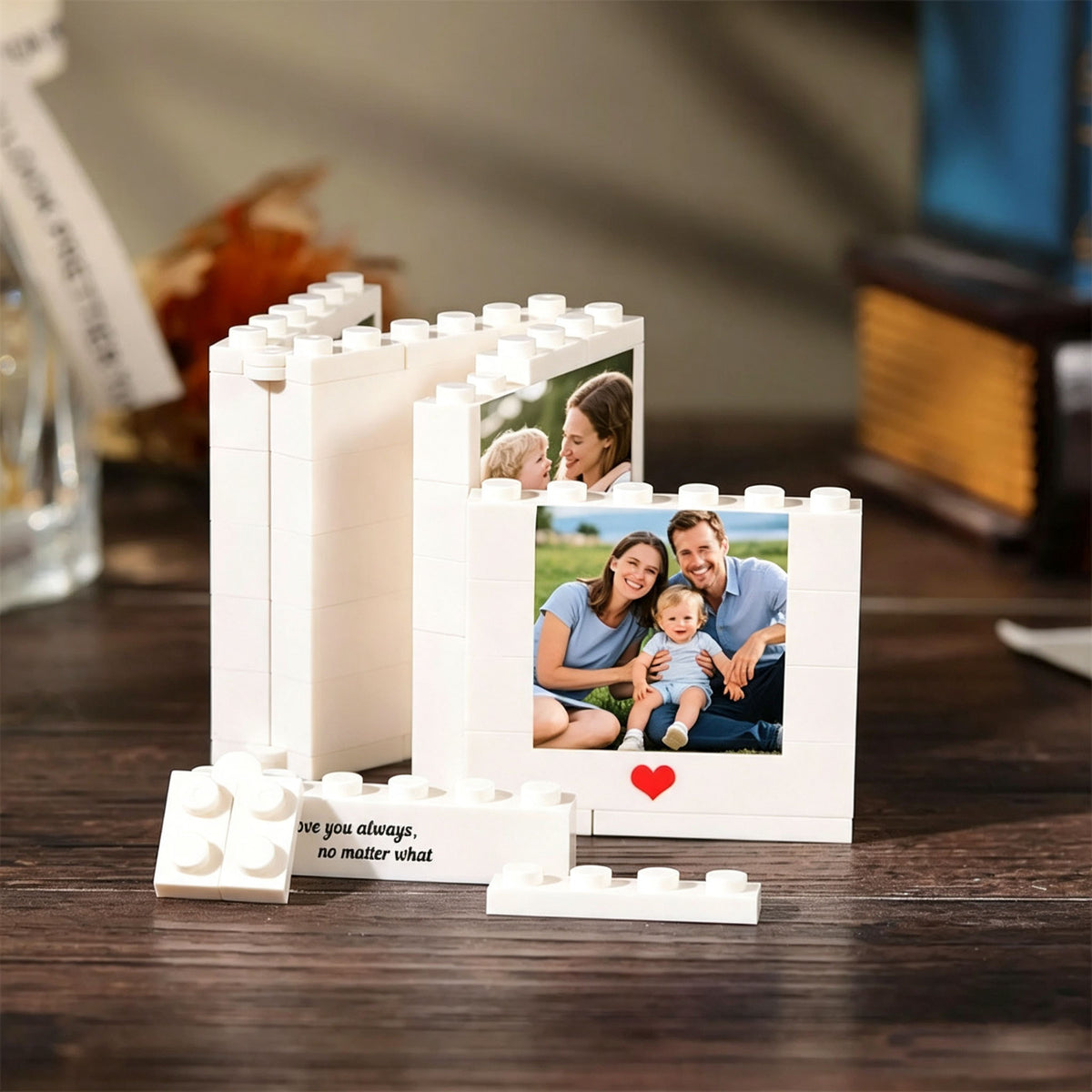 Interlocking Brick Family Photo Display Frame
