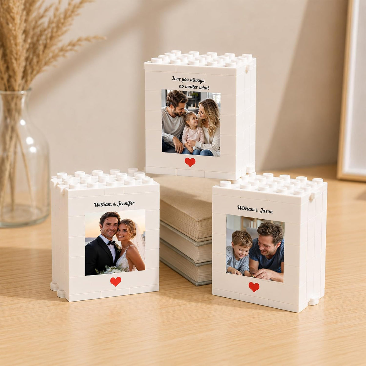 Custom Brick Wedding Photo Frame