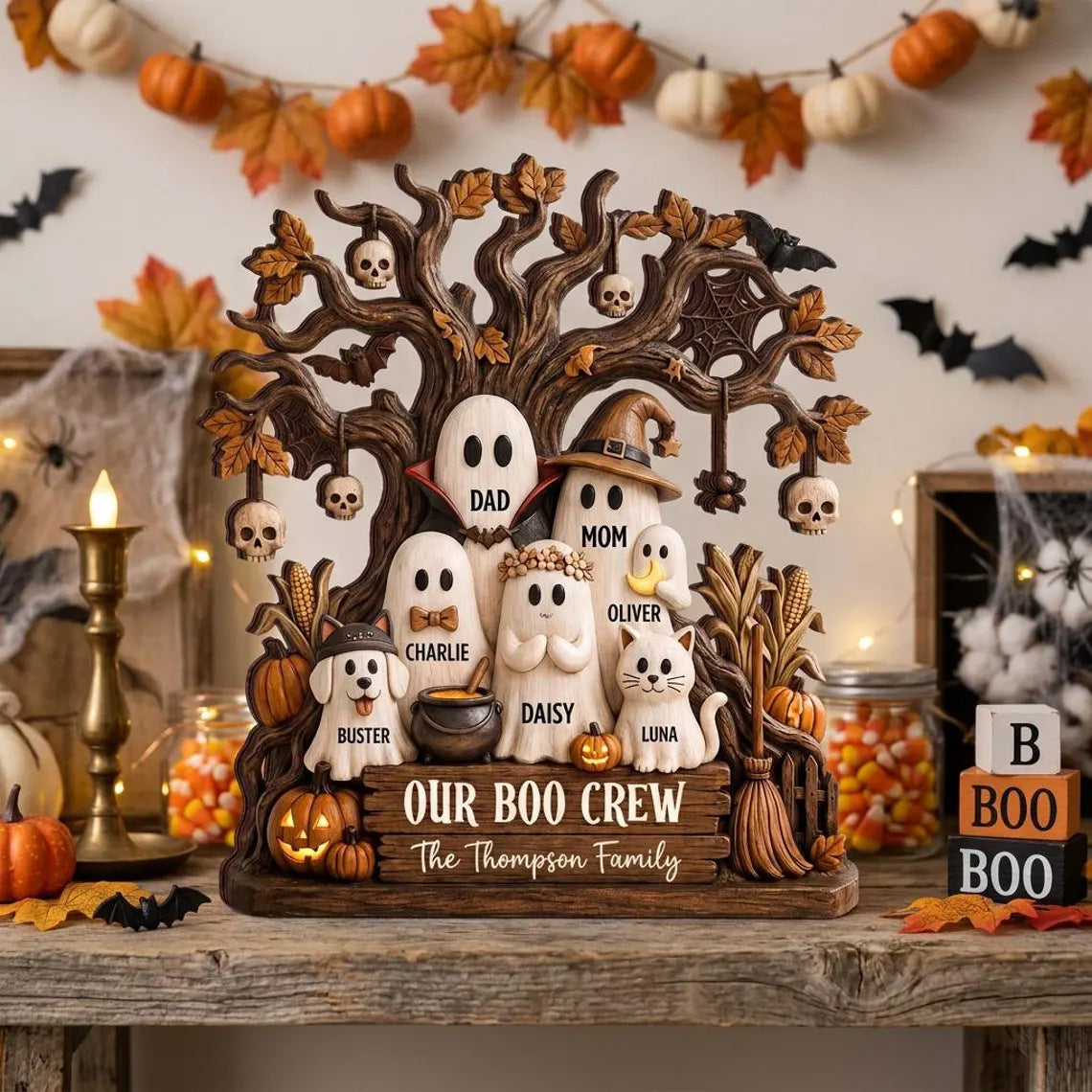 haunted-village-halloween-wooden-table