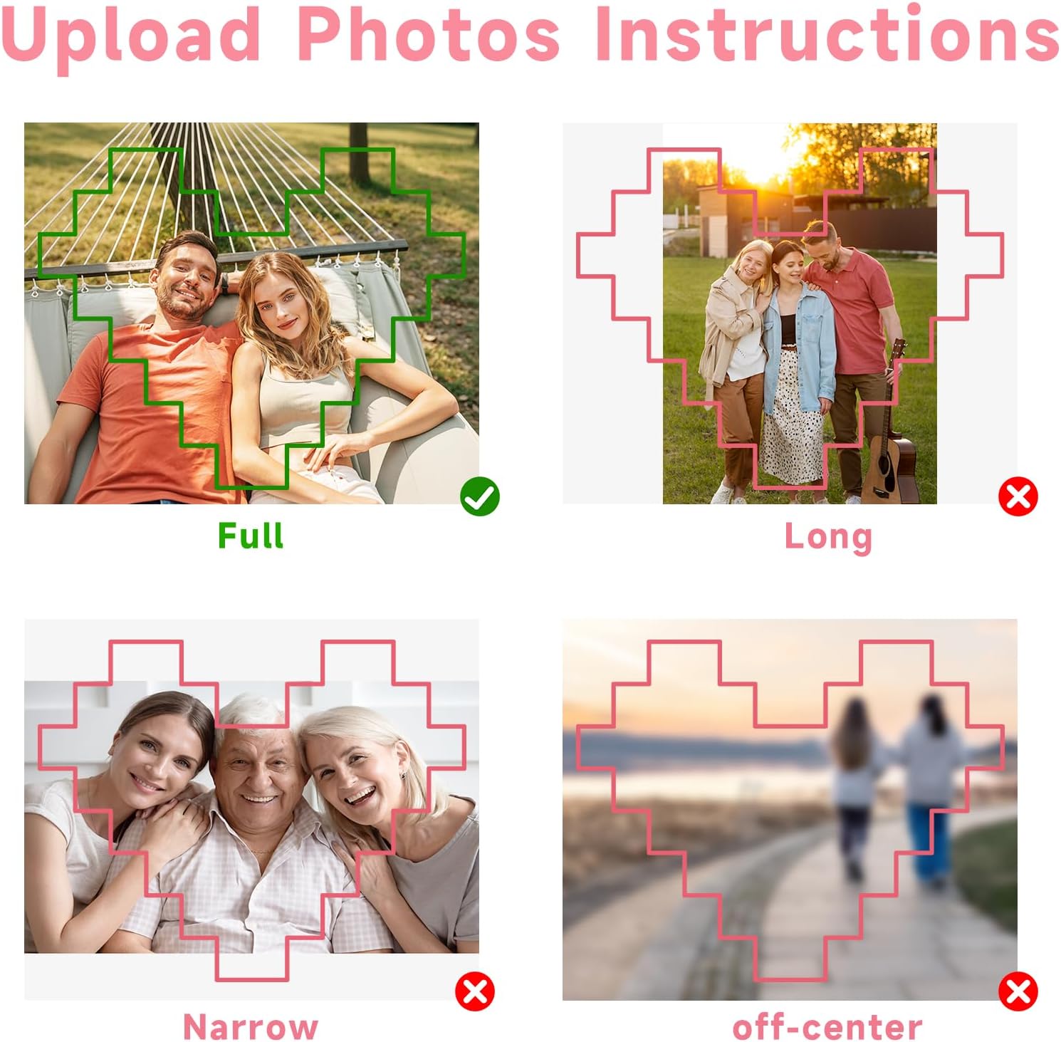 Photo Upload Instructions for Custom Heart Building Block 