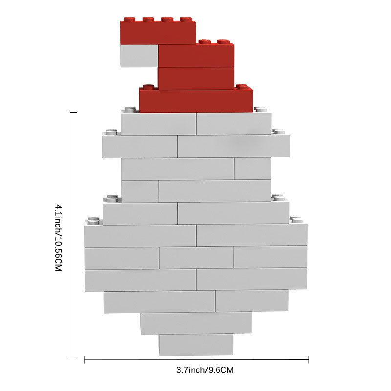 Santa Hat Building Block Photo Frame Outline Size Specification Drawing
