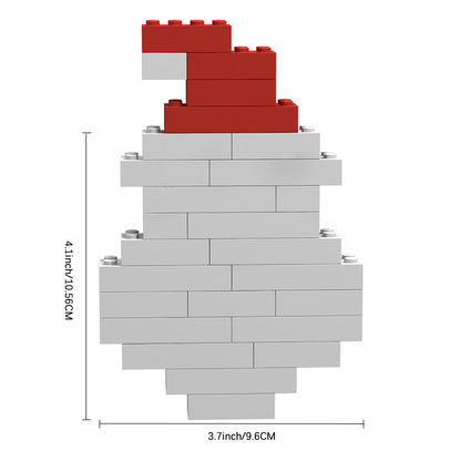 Santa Hat Building Block Photo Frame Outline Size Specification Drawing