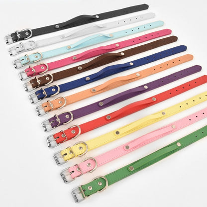12 color swatches personalized leather dog collar, custom rhinestone name puppy collar multiple color choices