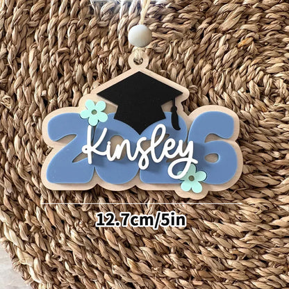 Blue custom name & year graduate acrylic 