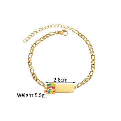 Size and weight parameter chart of personalized enamel name bar gold bracelet, 2.6cm engraved bar, 5.5g lightweight wrist jewelry